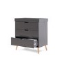 Maya Grey and Wood Changing Unit - Obaby