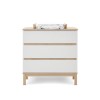 White Two Tone Changing Table with Drawers - Astrid - Obaby