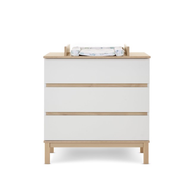 White Two Tone Changing Table with Drawers - Astrid - Obaby