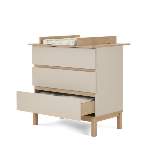 Satin Two Tone Changing Table with Drawers - Astrid - Obaby