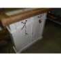 GRADE A2 - French Painted Small 2 Door 2 Drawer Sideboard - antique white