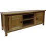 GRADE A2  - Seconique Ecuador 2 Door 1 Shelf Flat Screen TV Unit in Oak