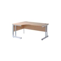 Clearance - Dams Furniture Momento Left Facing Radial Corner Desk in Beech - As New