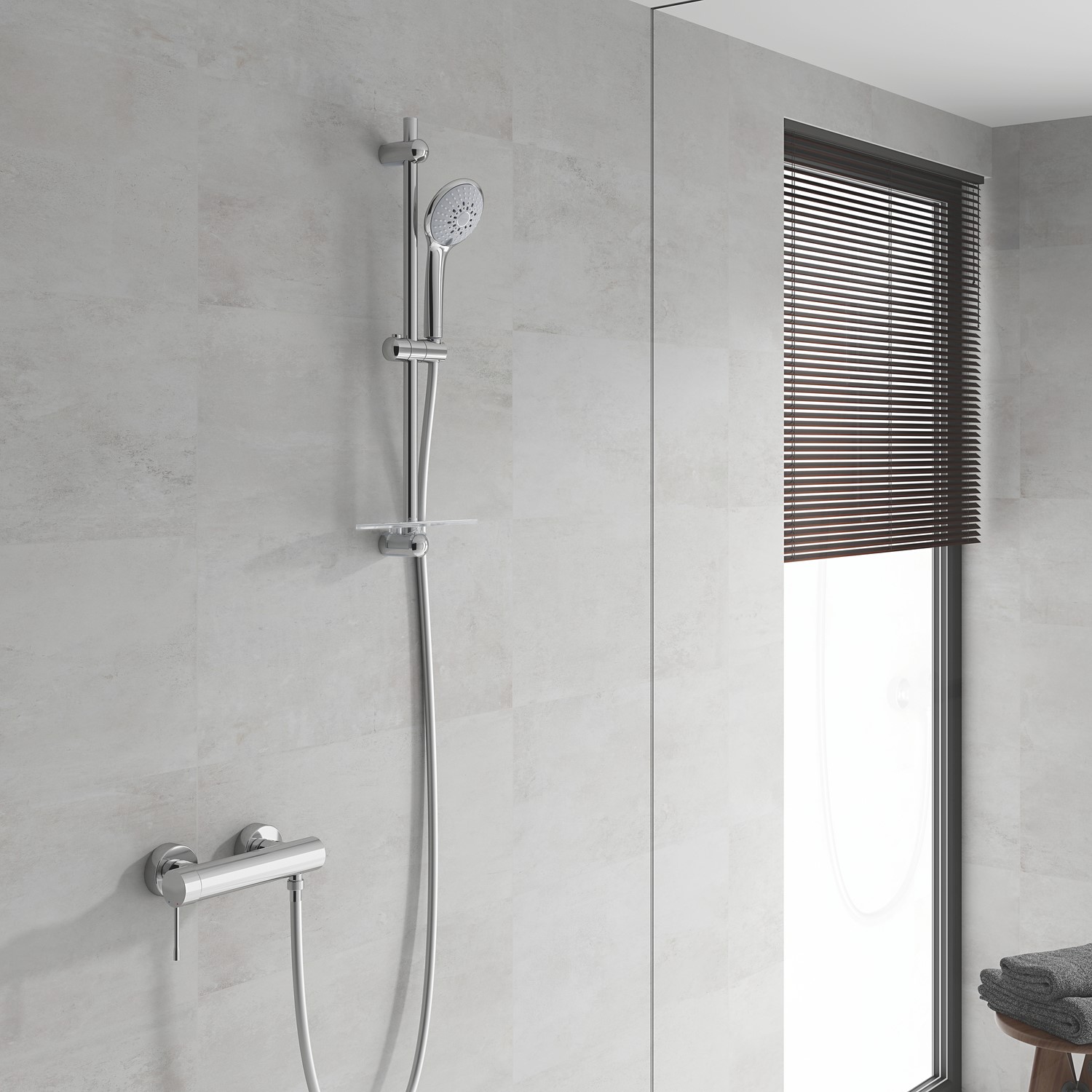 Grohe Euphoria 110 set de douche champagne 27227001 chromé , avec barre Grohe Euphoria 110 set de douche champagne 27227001 chromé , avec barre