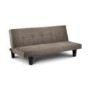 Clearance - Julian Bowen Nevada Sofa Bed in Taupe Faux-Suede