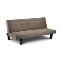 Clearance - Julian Bowen Nevada Sofa Bed in Taupe Faux-Suede