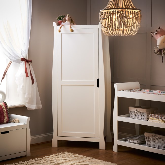 Stamford Single Wardrobe in White - Obaby