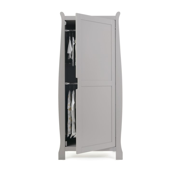 Stamford Single Wardrobe in Warm Grey - Obaby