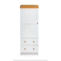 Obaby Tiny Tatty Teddy Single Wardrobe in White With Pine