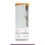 Obaby Tiny Tatty Teddy Single Wardrobe in White With Pine