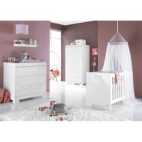 Babystyle Aspen 4 Piece Room Set with 2 Door Wardrobe in White