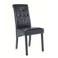 Clearance - LPD Monroe Diamante Dining Chairs in Black Pair - As New