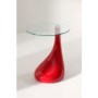 Wilkinson Furniture Loft Glass Top Side Table in Red