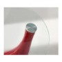 Wilkinson Furniture Loft Glass Top Side Table in Red