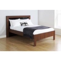 Mountrose Biarritz Double Bed Frame in Black Gloss and Walnut