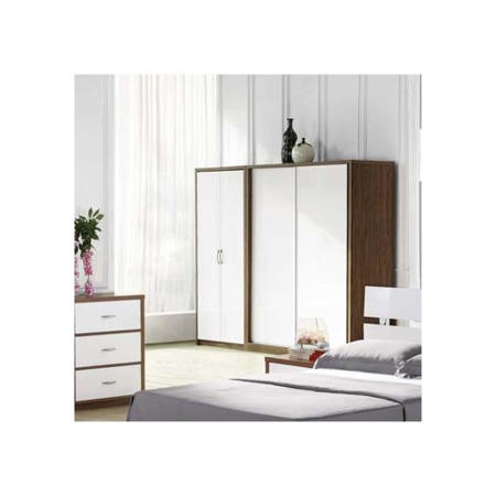 LPD Milan High Gloss 2 Door Sliding Wardrobe - Furniture123