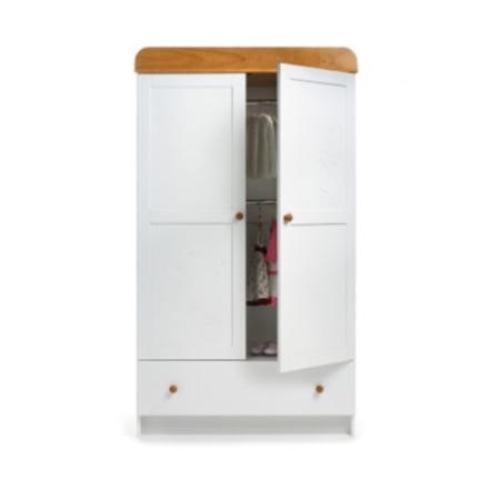 Obaby Winnie the Pooh Double Wardrobe in White With Pine