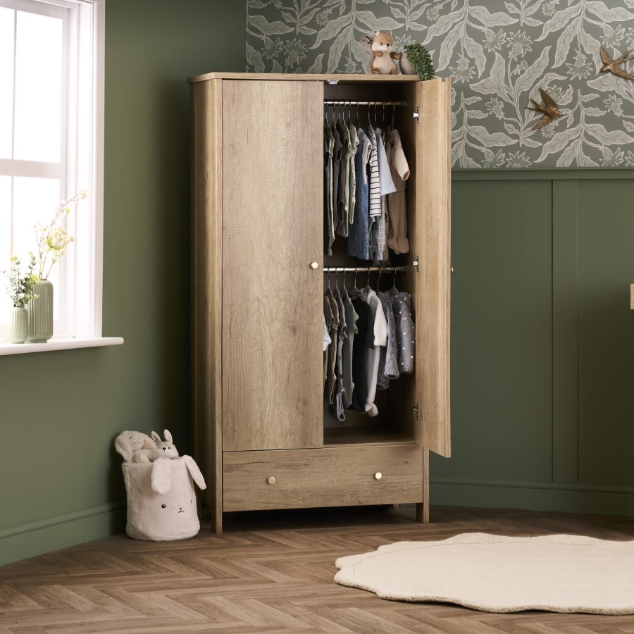 Nika Oak Double Wardrobe - Obaby