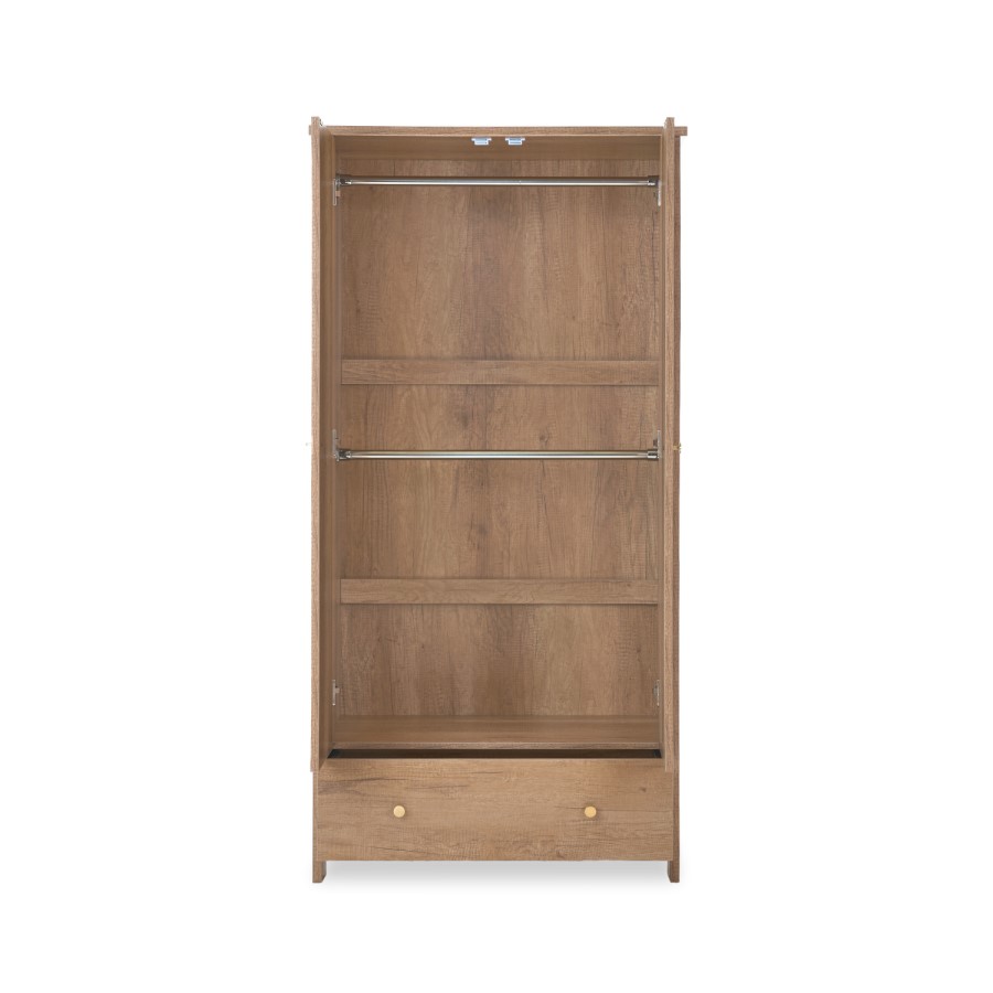 Nika Oak Double Wardrobe - Obaby