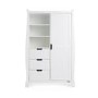 Nursery Wardrobe with Drawers and Shelves in White - Stamford - Obaby