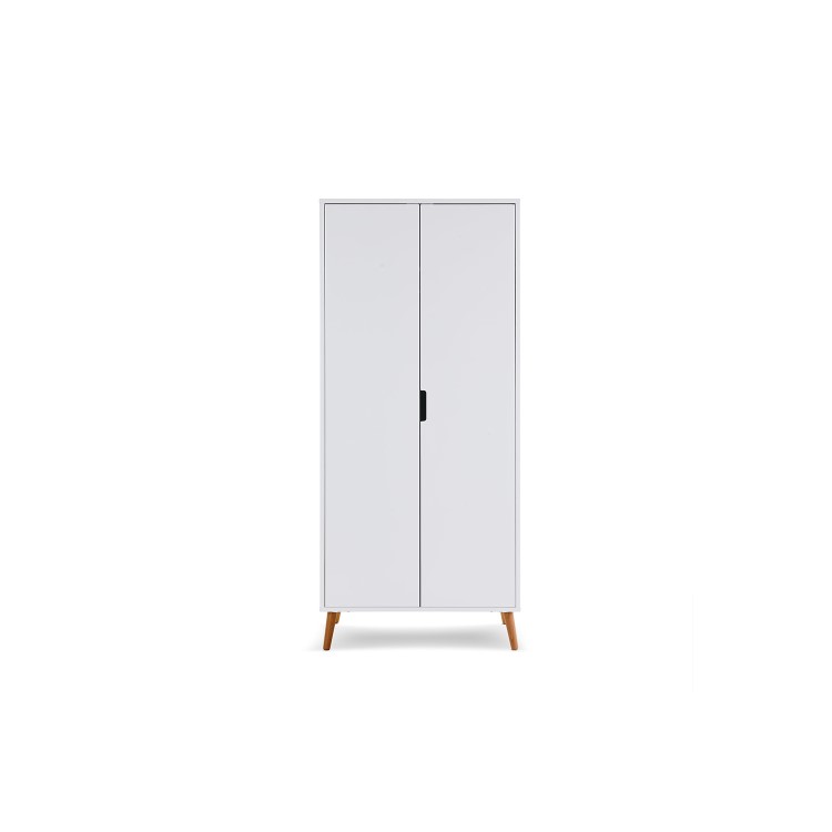 Nursery Wardrobe with Shelf in White - Maya - Obaby