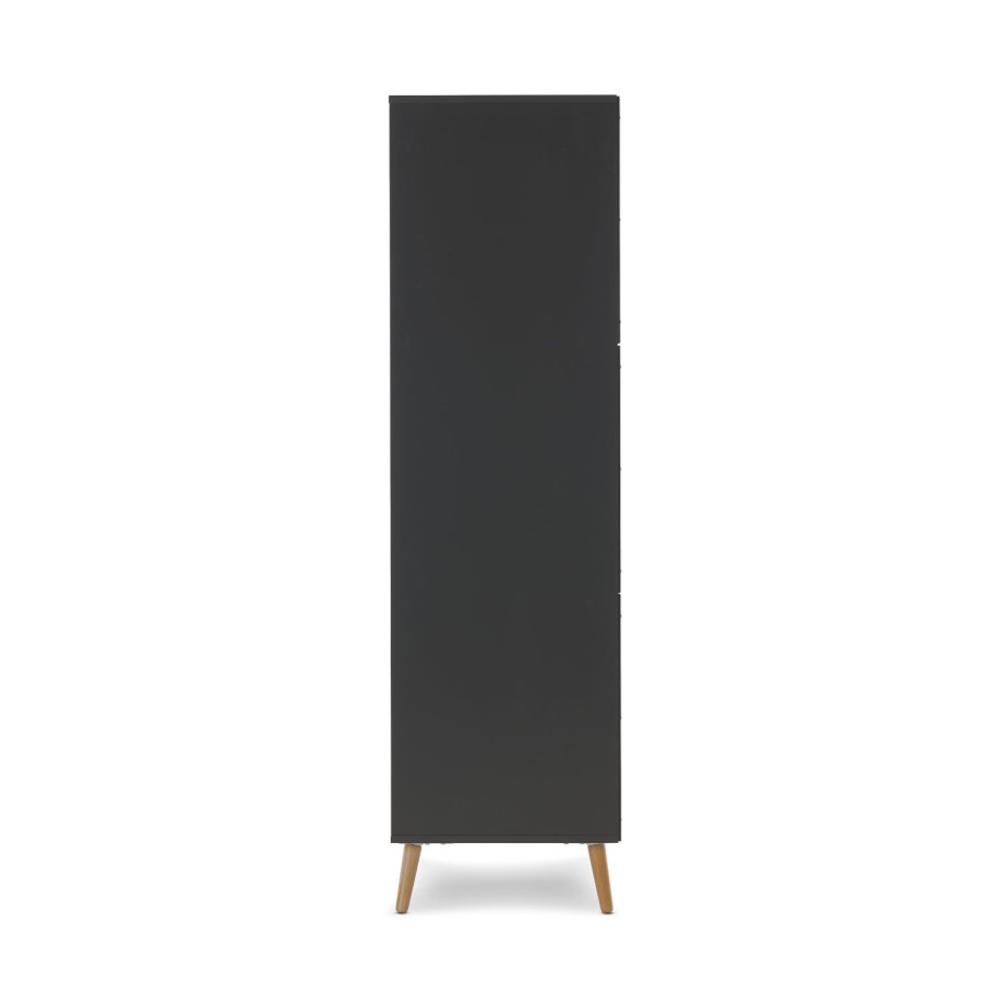 Maya Grey and Wood Double Wardrobe - Obaby
