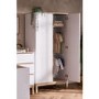 Nursery Wardrobe with Shelf in White - Astrid - Obaby