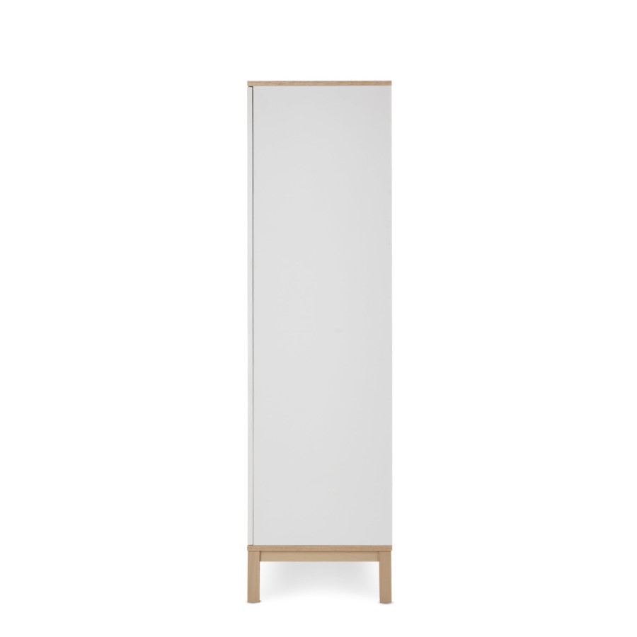 Nursery Wardrobe with Shelf in White - Astrid - Obaby