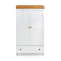 Obaby Tiny Tatty Teddy Double Wardrobe in White With Pine