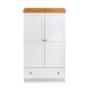 Obaby Tiny Tatty Teddy Double Wardrobe in White With Pine