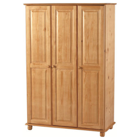 GRADE A2 - Seconique Sol Pine 3 Door Wardrobe