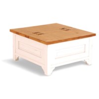 French Painted Square Trunk Coffee Table - cerise pink