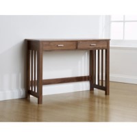 Mountrose Ashford Solid Wood 2 Drawer Console Table with Walnut Veneer