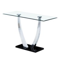 Curve Marble and Glass Console Table