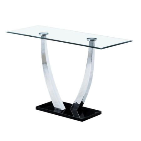 Curve Marble and Glass Console Table