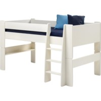 Steens White Kids Continental Single Mid Sleeper with Ladder 