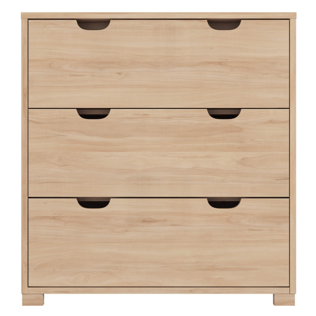 3 Drawer Chest of Drawers With Oak Finish
