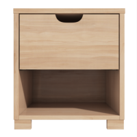 1 Drawer Bedside Table with Oak Finish