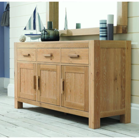 Bentley Designs Lyon Washed Oak Wide Sideboard