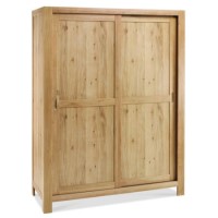 Bentley Designs Lyon Washed Oak Large Sliding Door Wardrobe