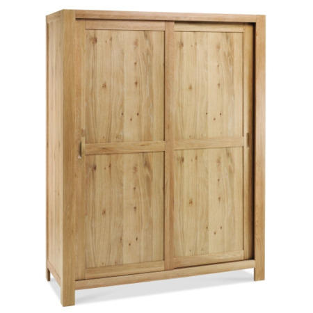 Bentley Designs Lyon Washed Oak Large Sliding Door Wardrobe