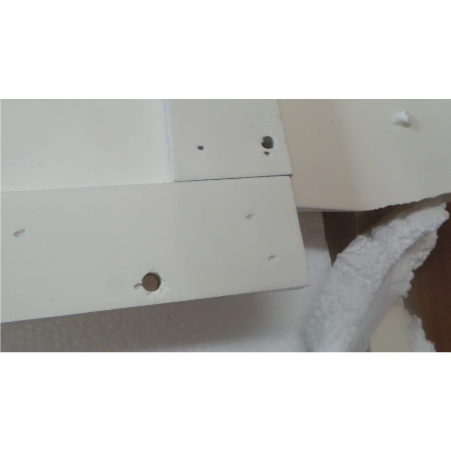 GRADE A2 - Charleston 2 Door 1 Drawer Wardrobe in Stone White and Oak