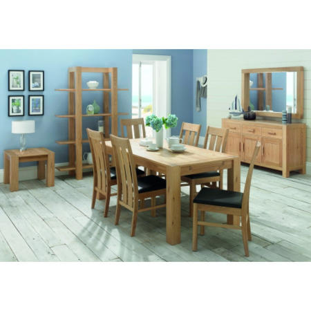 Bentley Designs Lyon Washed Oak Slatted Chair
