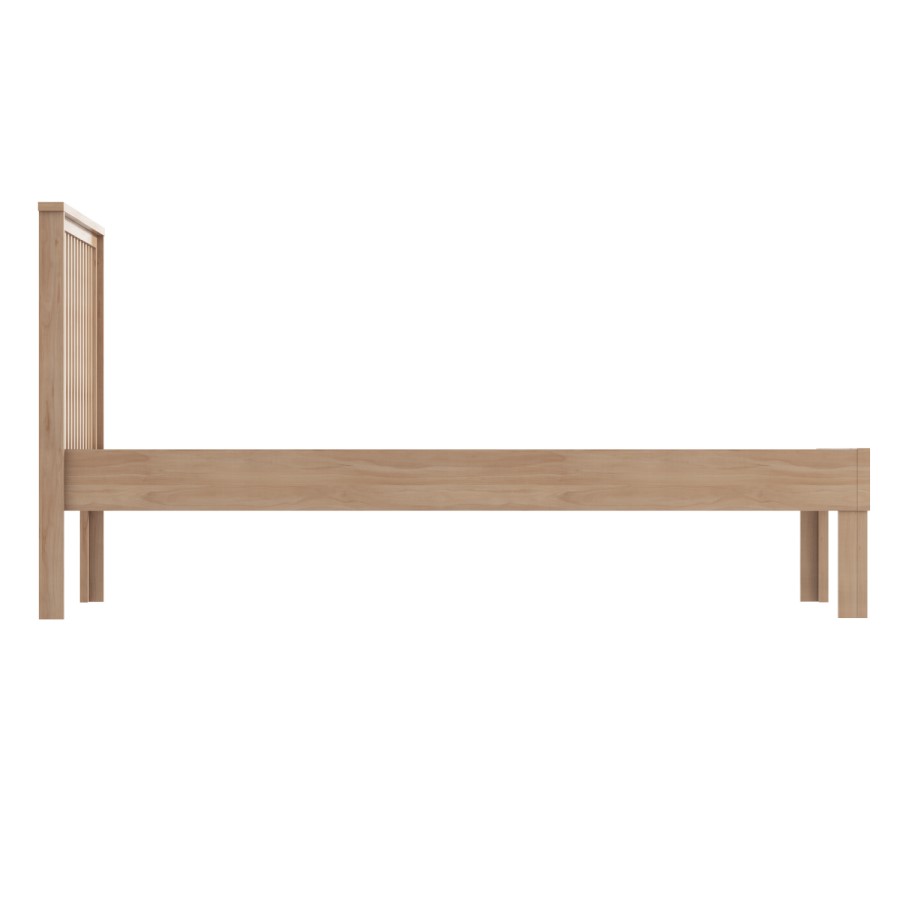 Oak Finish Wardrobe + Single Bed Frame + Bedside Table