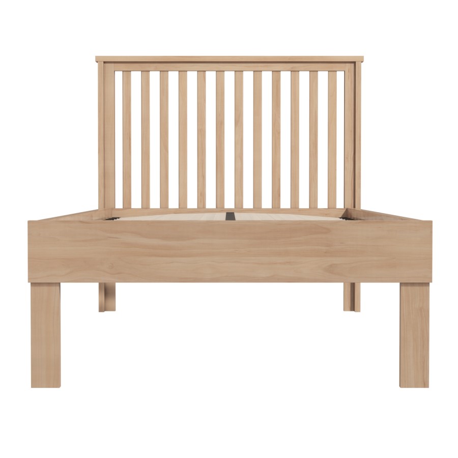 Oak Finish Wardrobe + Single Bed Frame + Bedside Table