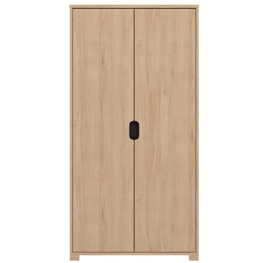 Oak Finish Wardrobe + Single Bed Frame + Bedside Table