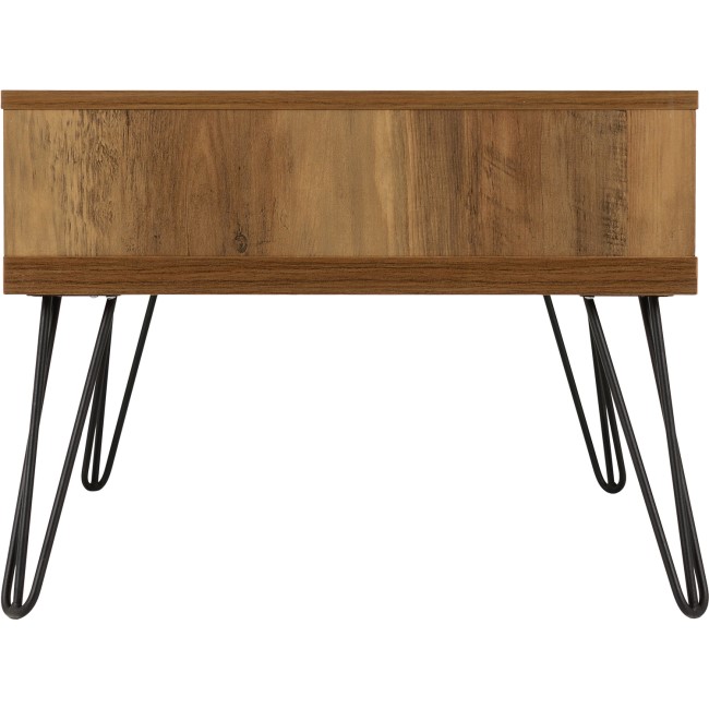 Ottawa Oak Effect & Black 1 Drawer Coffee Table - Seconique