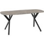 Athens Oval Coffee Table - Concrete Effect 