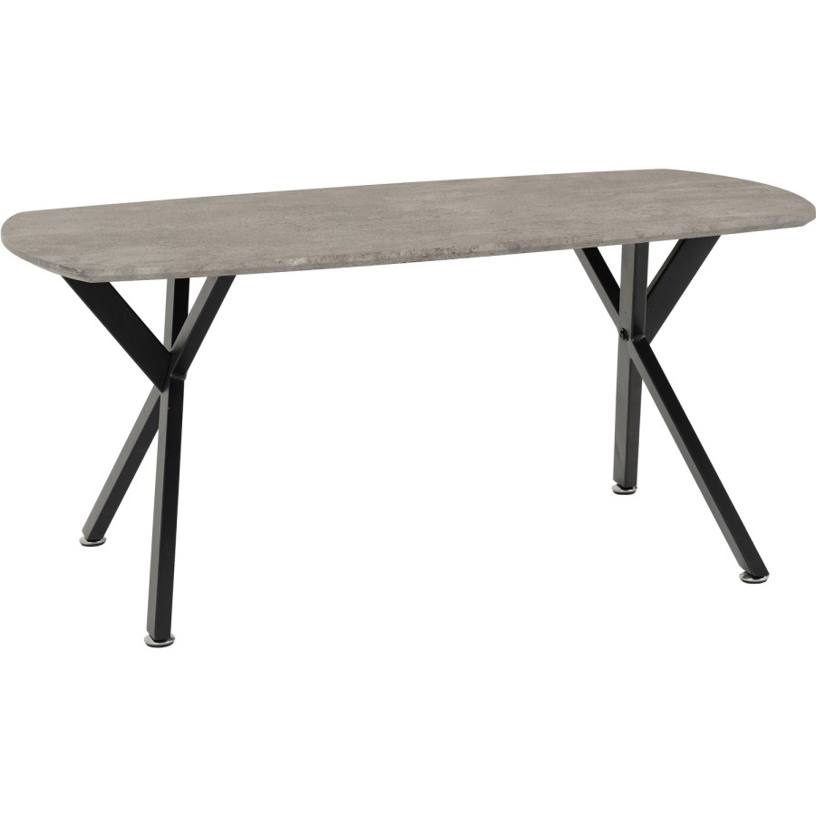 Athens Oval Coffee Table - Concrete Effect 