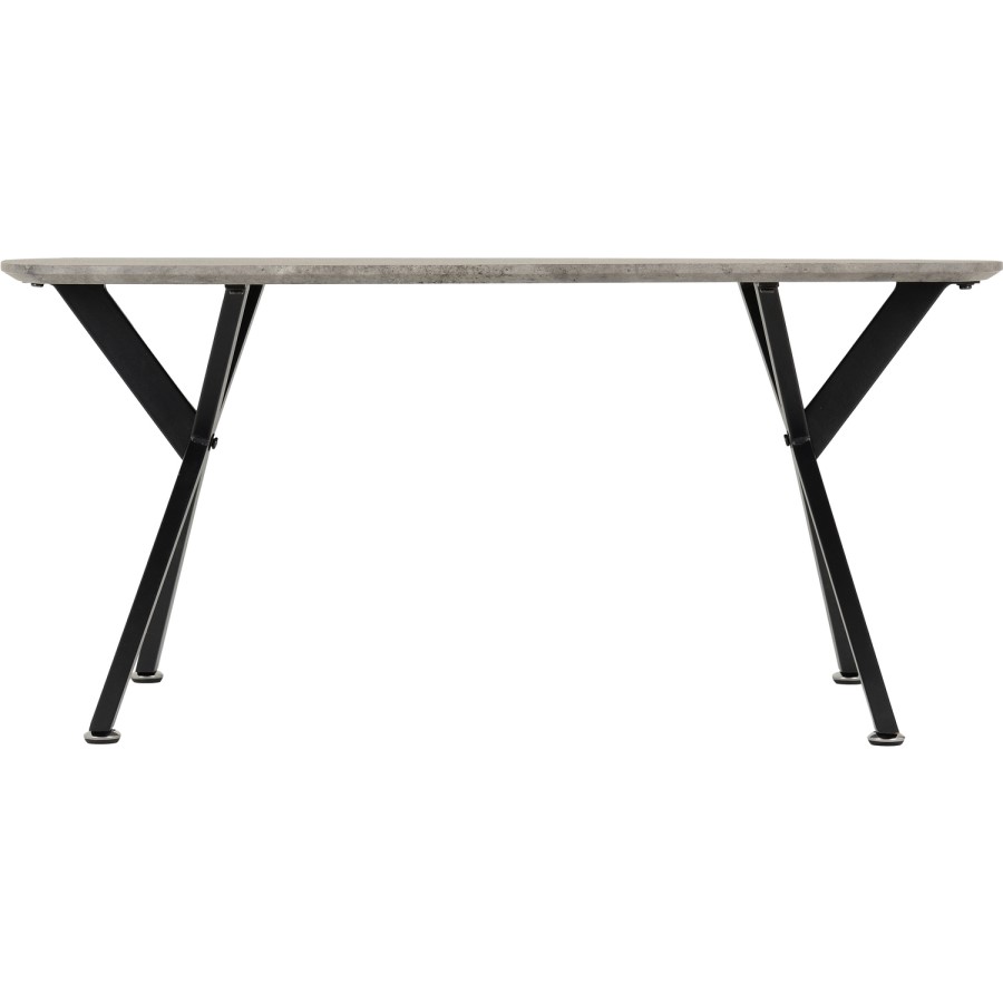 Athens Oval Coffee Table - Concrete Effect 